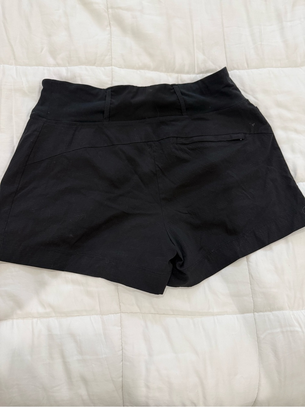 Athleta Black Athletic Shorts with Wide Waistband - Picture 2 of 3
